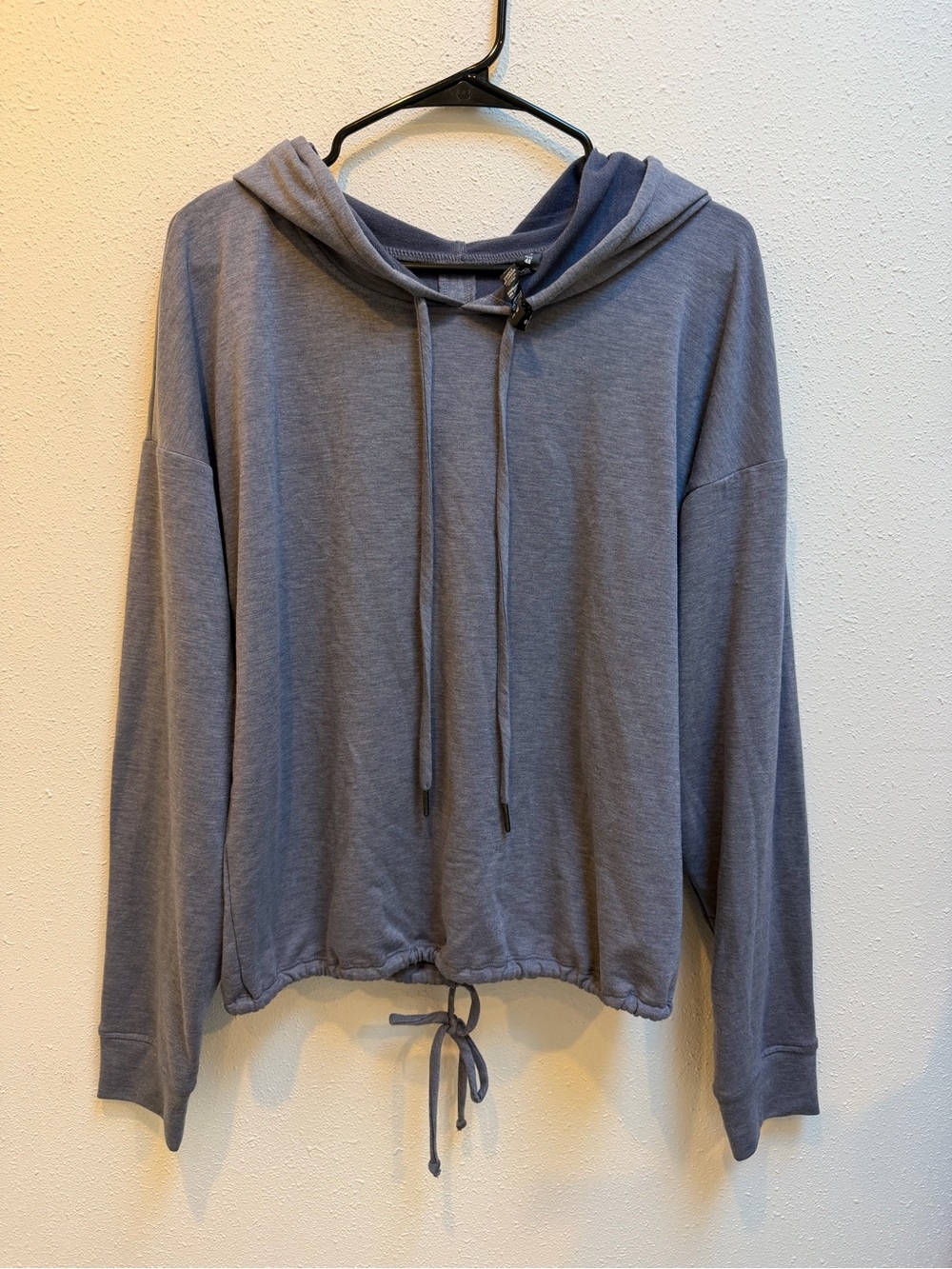 Wildfox Slate Blue Pull-On Hoodie with open back Sz XL